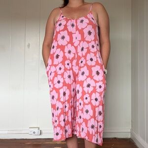 Ava Sky Pink Floral Jumpsuit